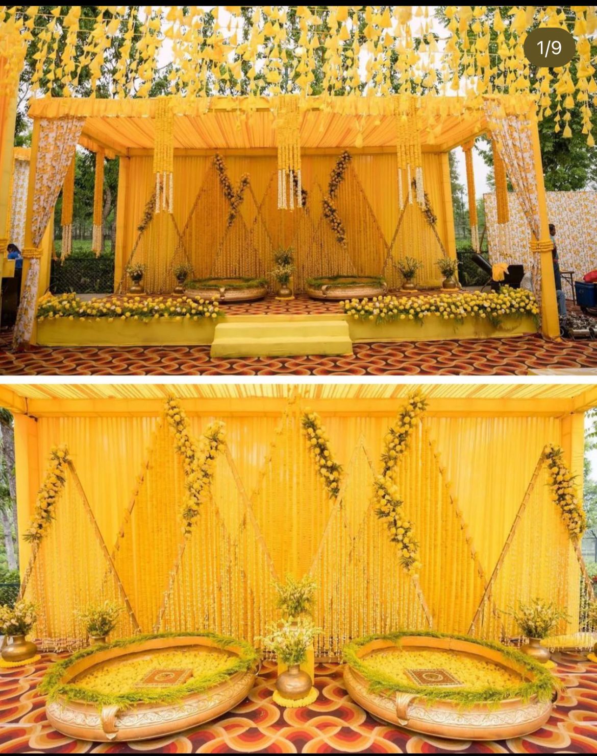 Triangle Haldi Decoration